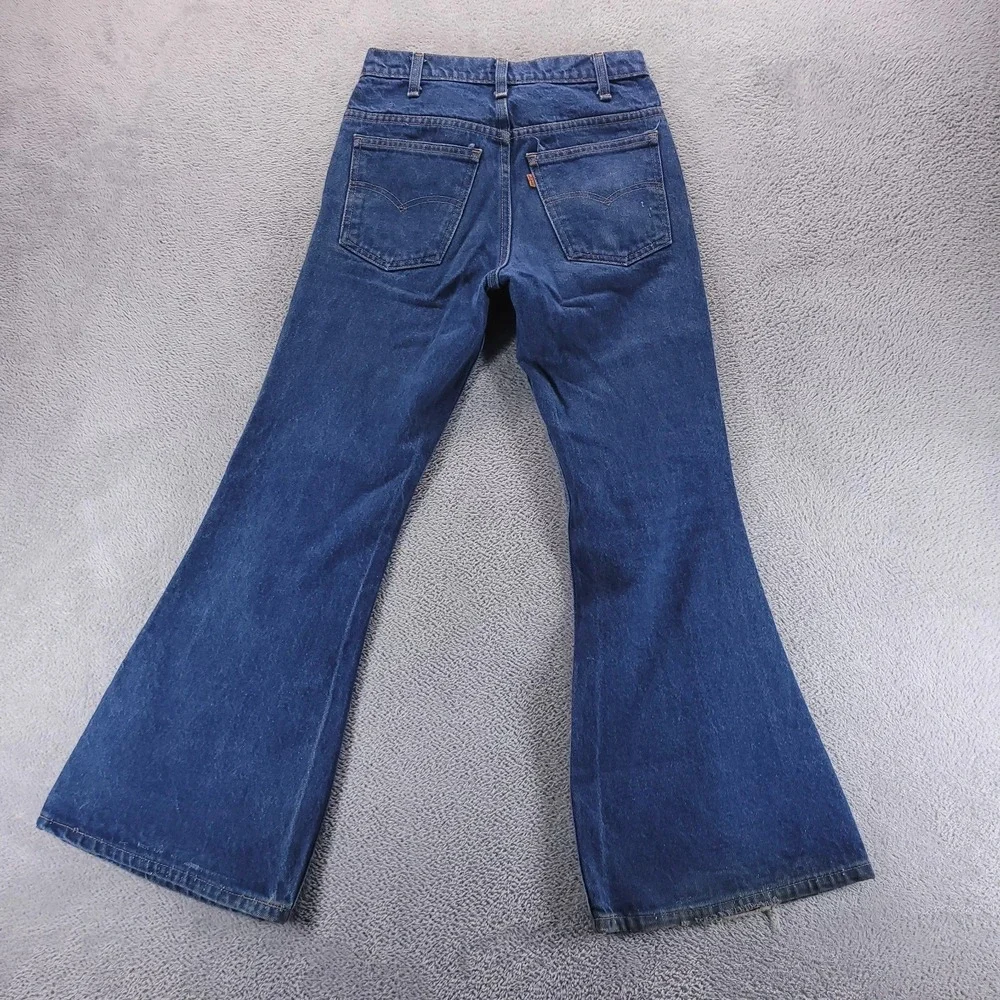 VTG Levis 684 Jeans 30x30 Bell Bottom Flare Orange Tab 70s Made in USA